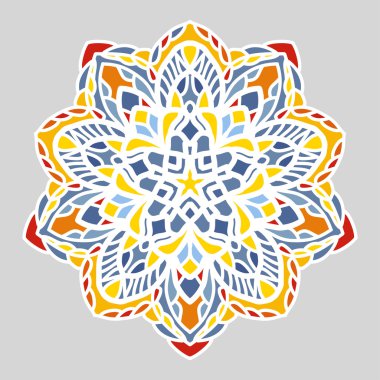 Ajur vektör mandala.