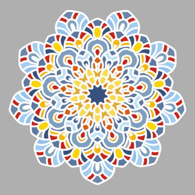 Ajur vektör mandala.