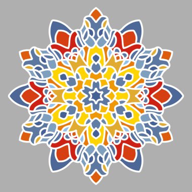 Ajur vektör mandala.