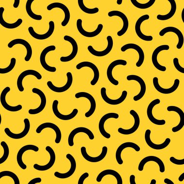 Geometrik darbe elementleri ile vektör kusursuz desen. Memphis geometrik anahatları modern moda. 