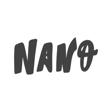 Nano! Sosyal medya içeriği için el çizimi harf logosu
