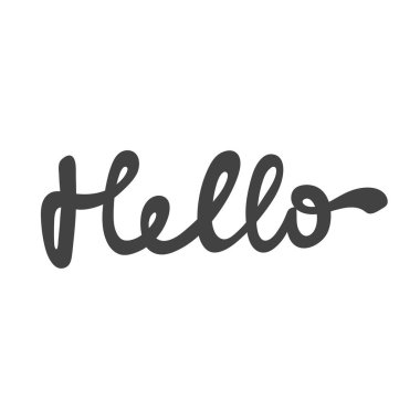 Hoş geldiniz. Sosyal medya içeriği için el çizimi harf logosu