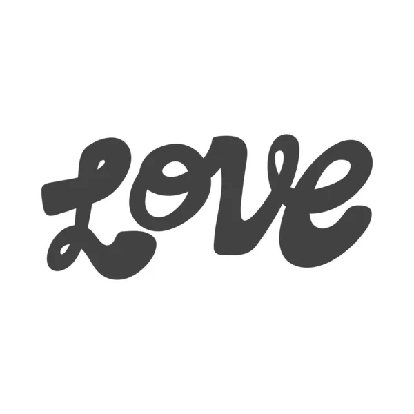 L'amour. Logo de lettrage dessiné à la main pour le contenu des médias sociaux — Image vectorielle