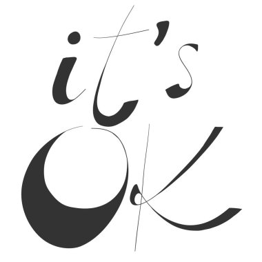 Sorun değil. Dekorasyon tasarımı için çıkartma alıntısı. Grafiksel element vektör arkaplan resimleme metni. Alıntı kutusu simgesi. Moda baskısı.