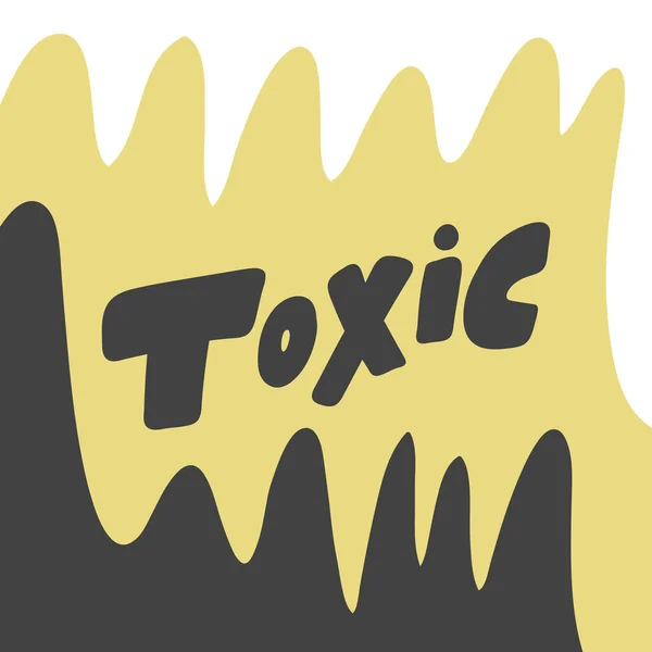 Tóxico. Logotipo de letras dibujadas a mano para contenido de redes sociales — Archivo Imágenes Vectoriales