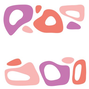 Konsept logo tasarımı veya sosyal medya afişi için el çizimi renkli sınır çerçevesi.