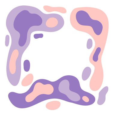 Konsept logo tasarımı veya sosyal medya afişi için el çizimi renkli sınır çerçevesi.