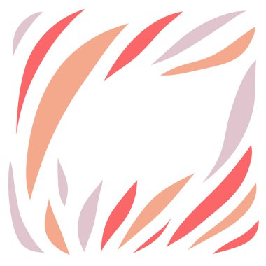 Konsept logo tasarımı veya sosyal medya afişi için el çizimi renkli sınır çerçevesi.