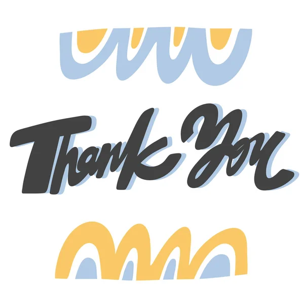 Gracias. Gracias. Logotipo de letras dibujadas a mano para contenido de redes sociales — Archivo Imágenes Vectoriales