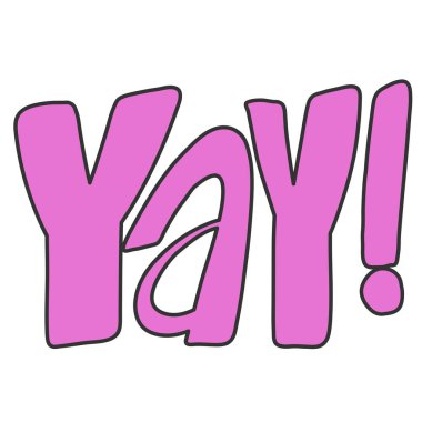 Yaşa! Dekorasyon tasarımı için çıkartma alıntısı. Grafiksel element vektör arkaplan resimleme metni. Alıntı kutusu simgesi. Moda baskısı.