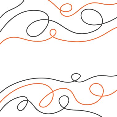 Konsept logo tasarımı veya sosyal medya afişi için el çizimi renkli sınır çerçevesi.