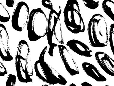 Kumaş tasarımı için tek renkli kusursuz desen. Su sıçramış boya lekesi. Arka plan dokusu eski kumaş. Mürekkep boyası çizgisi vektörü.