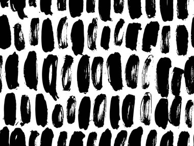 Kumaş tasarımı için tek renkli kusursuz desen. Su sıçramış boya lekesi. Arka plan dokusu eski kumaş. Mürekkep boyası çizgisi vektörü.