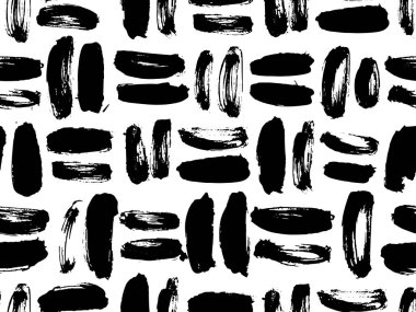 Kumaş tasarımı için tek renkli kusursuz desen. Su sıçramış boya lekesi. Arka plan dokusu eski kumaş. Mürekkep boyası çizgisi vektörü.