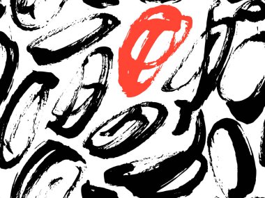 Kumaş tasarımı için tek renkli kusursuz desen. Su sıçramış boya lekesi. Arka plan dokusu eski kumaş. Mürekkep boyası çizgisi vektörü.