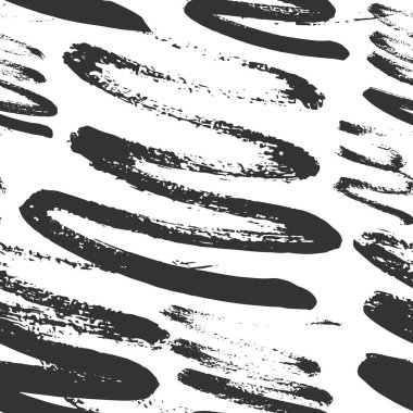 Kumaş tasarımı için tek renkli kusursuz desen. Su sıçramış boya lekesi. Arka plan dokusu eski kumaş. Mürekkep boyası çizgisi vektörü.