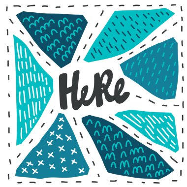 Al bakalım. Sosyal medya içeriği için el çizimi harf logosu