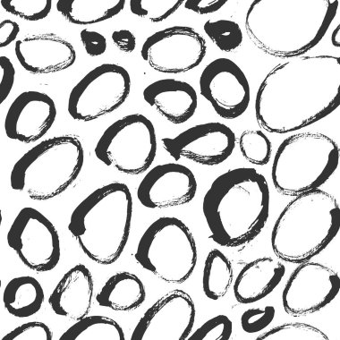 Kumaş tasarımı için tek renkli kusursuz desen. Su sıçramış boya lekesi. Arka plan dokusu eski kumaş. Mürekkep boyası çizgisi vektörü.