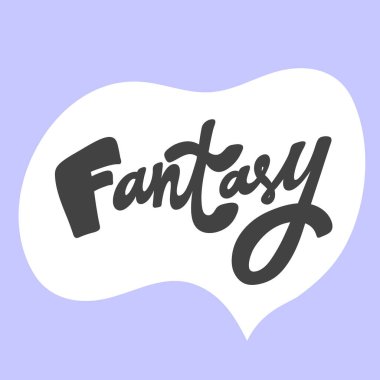 Fantezi. Sosyal medya içeriği için el çizimi harf logosu