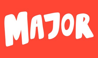 Binbaşım. Çizgi film harfleriyle çizilmiş vektör el çizimi. Çıkartma, video blog kapağı, sosyal medya mesajı, hediye arabası, gömlek baskısı tasarımı kadar iyi..