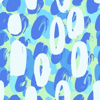 Geometrik fırça darbeleri elementleri ile vektörsüz desen. Memphis geometrik anahatları modern moda. 