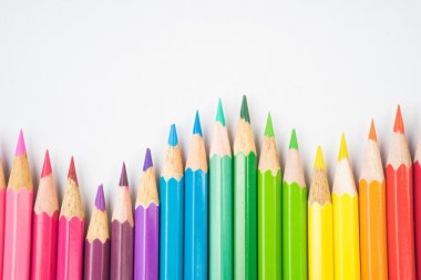 bright coloured colouring pencils clipart