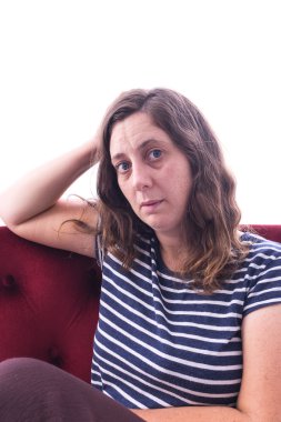 anksiyete ve depresyon muzdarip suistimal edilmiş bir kadın