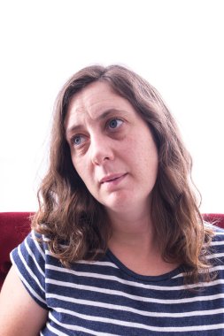 anksiyete ve depresyon muzdarip suistimal edilmiş bir kadın