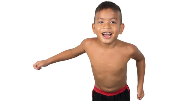 Young, happy, excited, smiling Asian boy — Stock Photo, Image