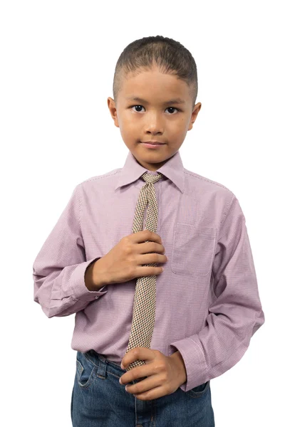 ビジネス スーツのアジアの若い男の子 — ストック写真