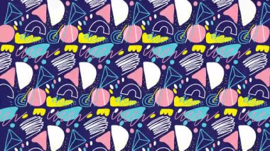 Okul karalamalarının grafik kağıdına dinamik bir animasyonu, canlı bir okula dönüş atmosferini anımsatıyor, eğitim içeriği ve hareket halindeki yaratıcı projeler için ideal..