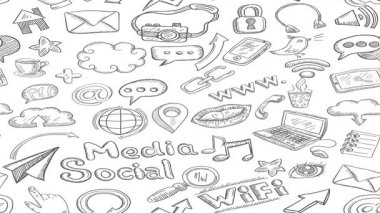 Okul karalamalarının grafik kağıdına dinamik bir animasyonu, canlı bir okula dönüş atmosferini anımsatıyor, eğitim içeriği ve hareket halindeki yaratıcı projeler için ideal..