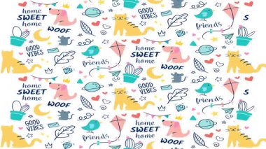 A dynamic animation of school doodles on graph paper evokes a vibrant back-to-school atmosphere, ideal for educational content and creative projects in motion.