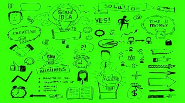 Yeşil zemin üzerindeki hareketli okul unsurları eğitim içeriği, okul promosyonları ve canlı öğrenme materyalleri için canlı bir his yaratıyor..