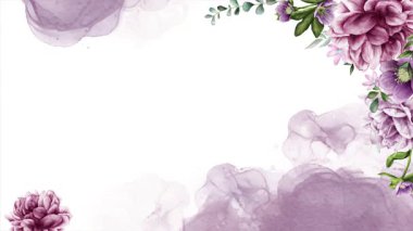 Çiçek desenli suluboya güller ve yapraklar, düğün davetiyeleri için mükemmel, tebrik kartları, ya da altın zarafetle bahar tasarımları.