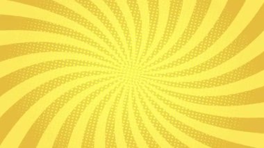 Yarım tonlu canlı sarı spiral dinamik bir retro etki yaratır. Arka planlar, animasyonlar, sunumlar ya da eğlence arayan her proje için harika..