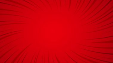 Enerjik kırmızı hız çizgileri dışa doğru yayılarak dinamik bir zemin oluşturur. Animasyon, hareket grafikleri ya da enerji patlamasına ihtiyaç duyan promosyon içeriği için mükemmel..