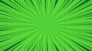 Bu dinamik yeşil radyal arkaplan ile bir çizgi romanın enerjisini deneyimleyin. Retro eylem ve yaratıcı projelerinize hız katmak için mükemmeldir..