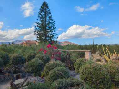 Girit (Yunanistan) adasındaki Koumos açık hava müzesinde bir bina.)