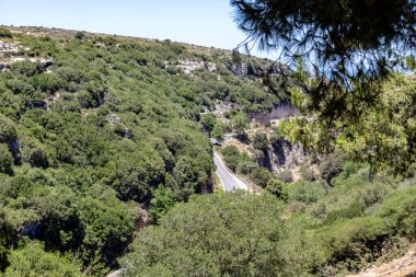 Yunanistan 'ın Girit kentindeki Arkadi veya Moni Arkadiou manastırı - Girit özgürlüğünün sembolü olan ünlü Yunan Ortodoks manastırı
