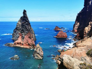 Vereda da Ponta de So Loureno, Madeira, Portekiz 'in dramatik uçurumları