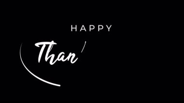 Canlı el çizimi Mutlu Şükran Günleri yeşil ekranda, editörler, yaratıcılar ve Şükran Günü temalı medya için harika.