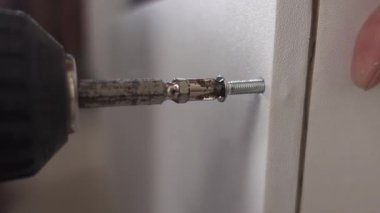 Matkap ucu ile kendi kendine dokunan vidalar çoklu- pleks tahtaya bükülmüş