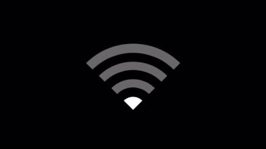 Wi-Fi sinyal simgesi tam çubuktan kırmızı haç işareti ile kayıp bağlantıya düşüyor, ağ arızasını, çevrimdışı durumu ve kablosuz iletişim sorunlarını temsil ediyor