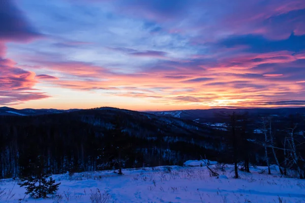 Sunset in the mountains — Stock Photo, Image