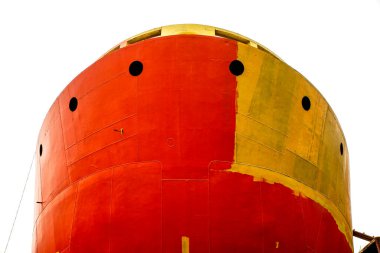 Endüstriyel gemi için delikleri olan kırmızı ve altın kaplamalı gemi kaplaması