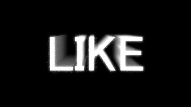 Metin animasyonu gibi parlak beyaz renkler dijital sosyal medya hareketlerinin grafiklerini canlandırıyor. Animasyon gibi parlak beyaz partiküller pozitif tepki sosyal medya parlıyor.