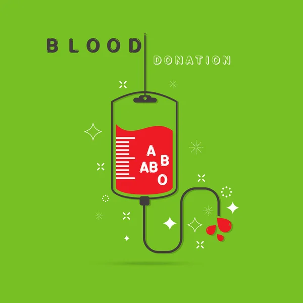 Donazione di sangue logotipo — Vettoriale Stock