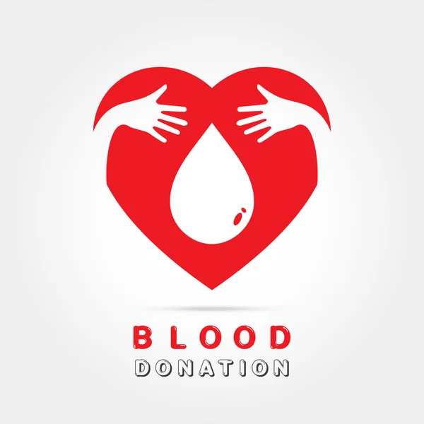 Logotype blood donation — Stock Vector