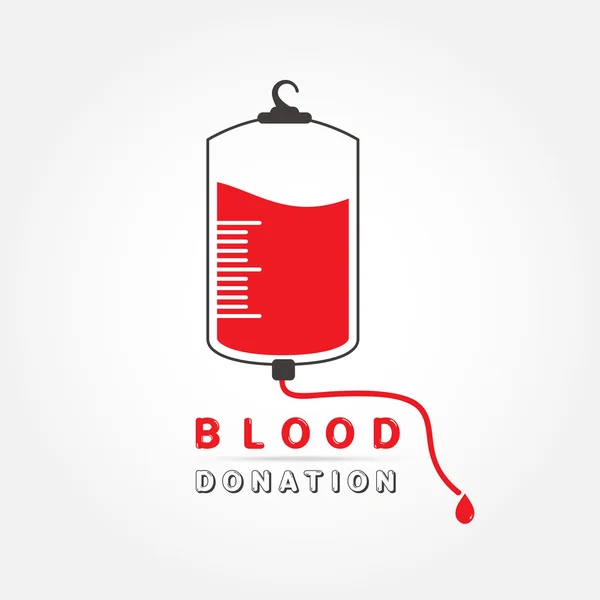 Logotipo donación de sangre — Vector de stock